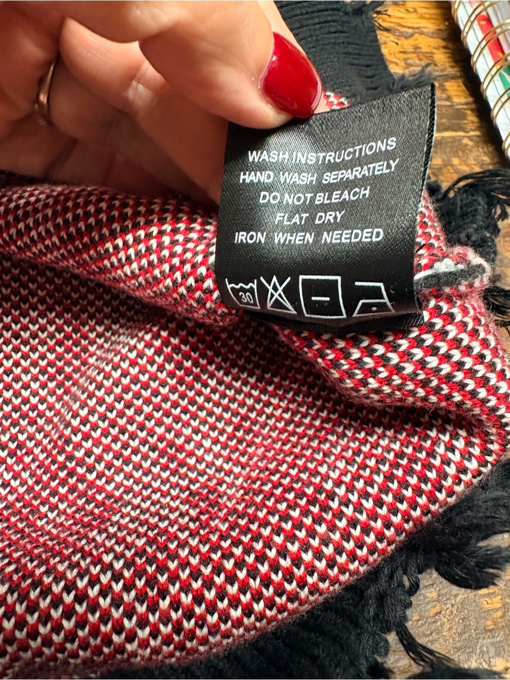 Valabasas The Pledge Cardigan Sweater Black Red White Streetwear NWT Medium - Picture 15 of 15